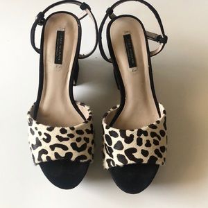 Zara Leopard Print Platforms